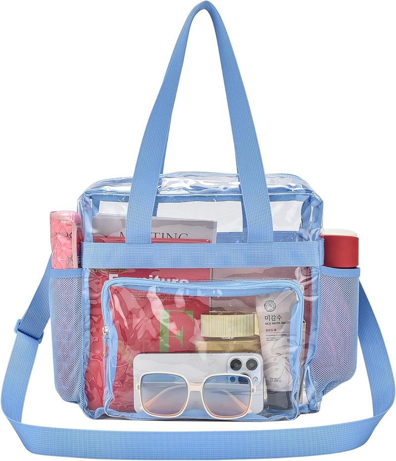Busiuw Clear Bag for Stadium Events 12x12x6, Clear Bag Clear Tote Bag with Reinforced Straps for Sporting Events Travel - Image 2